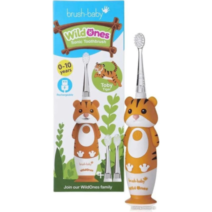 Электрическая зубная щетка Brush-Baby WildOnes Tiger