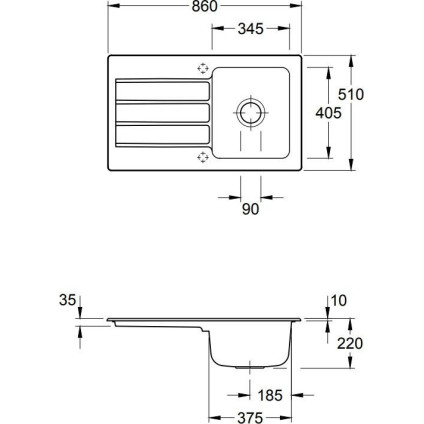 Кухонная мойка Villeroy & Boch Architectura 50 335001J0