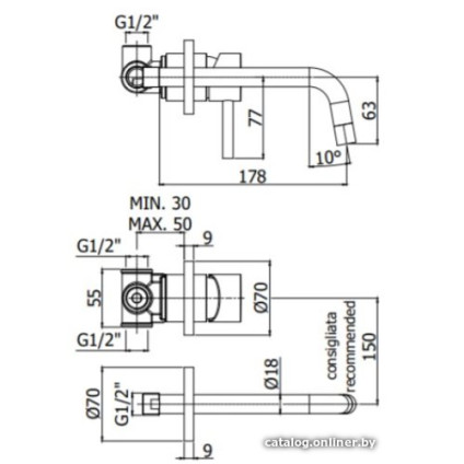 Смеситель Paffoni LIG006HG70