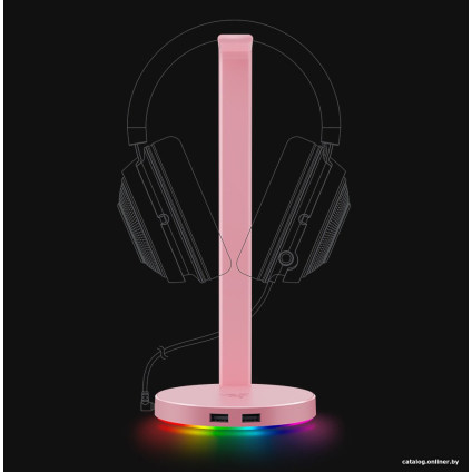 Подставка для наушников Razer Base Station V2 Chroma Quartz Pink