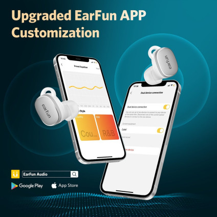 Наушники EarFun Free Pro 3 (белый/серебристый)