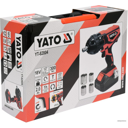 Гайковерт Yato YT-82804 (с 1-им АКБ, кейс)