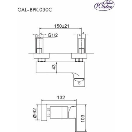 Смеситель Blue Water GAL-BPK.030C