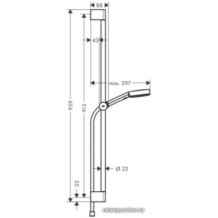Душевой гарнитур  Hansgrohe Pulsify Select 105 3jet Relaxation 24170000 (хром)