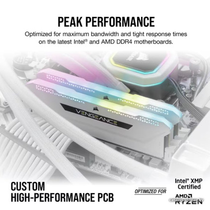 Оперативная память Corsair Vengeance RGB PRO SL 2x8ГБ DDR4 3200 МГц CMH16GX4M2E3200C16W