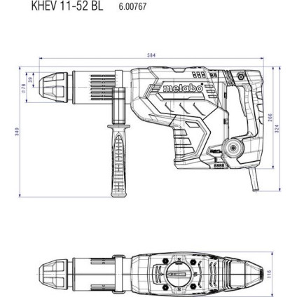 Перфоратор Metabo KHEV 11-52 BL 600767500 (кейс)