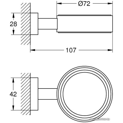 Держатель для мыльницы и стакана Grohe Essentials Cube 40508001