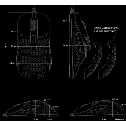 Игровая мышь Xtrfy M42 (розовый)