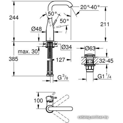 Смеситель Grohe Essence L-Size 23799001