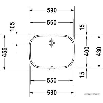 Умывальник Duravit D-Code 58x45.5 [0338560000]