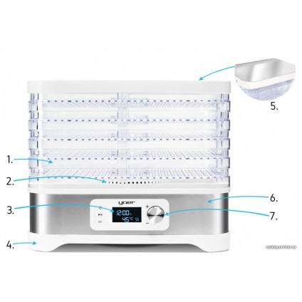 Сушилка для овощей и фруктов Yoer VitaSave FD01W