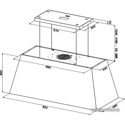 Кухонная вытяжка Faber Chloe XL IS.CG Matt F110 321.0506.537