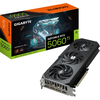 Видеокарта Gigabyte GeForce RTX 5060 Ti Gaming OC 16G GV-N506TGAMING OC-16GD