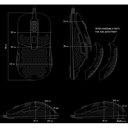 Игровая мышь Xtrfy M42 (белый)