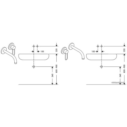 Смеситель Axor Uno 38122000