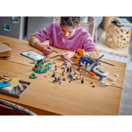 Конструктор LEGO City 60437 Вертолет исследователя джунглей в базовом лагере