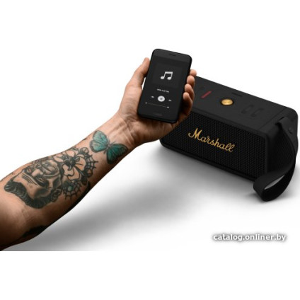 Беспроводная колонка Marshall Middleton (черный/латунь)