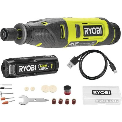 Гравер Ryobi USB Lithium RRT4-120GA15 (с АКБ)