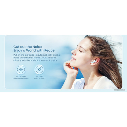 Наушники Haylou MoriPods ANC (белый)