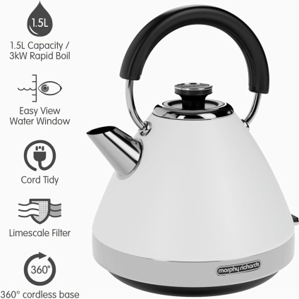 Электрический чайник Morphy Richards Venture White Pyramid 100134