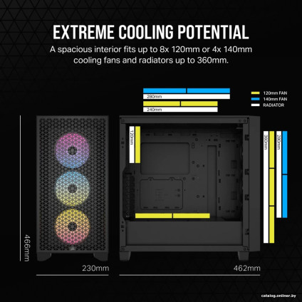 Корпус Corsair 3000D RGB Airflow CC-9011255-WW