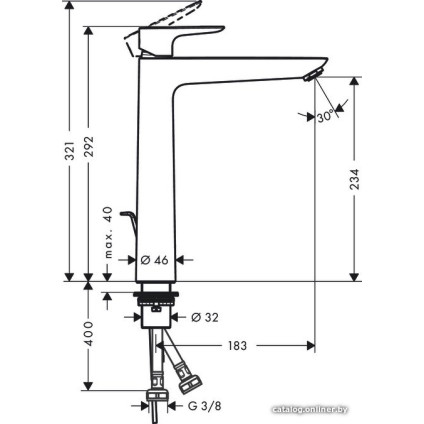Смеситель Hansgrohe Talis E 71716670 (черный матовый)