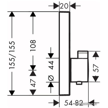 Смеситель Hansgrohe ShowerSelect Glass 15763340 (матовый черный)
