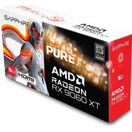 Видеокарта Sapphire Pure Radeon RX 9060 XT 16GB 11350-02-20G