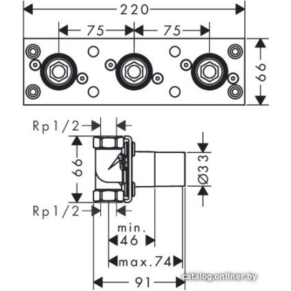 Скрытый механизм Hansgrohe ShowerTablet 13129180