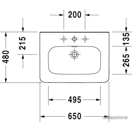 Умывальник Duravit DuraStyle 65x48 (2320650000)