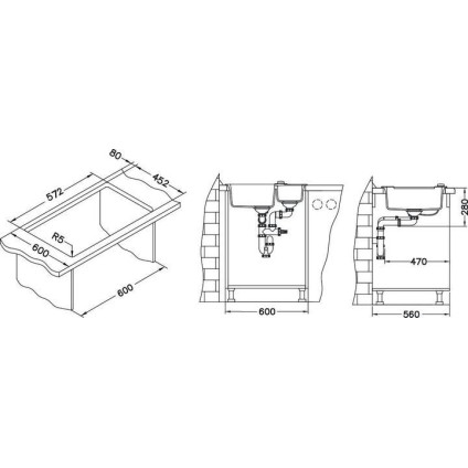 Кухонная мойка Alveus Rock 80 G02M 4218002