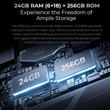 Телефон Oukitel WP35S 6GB/256GB (серый)