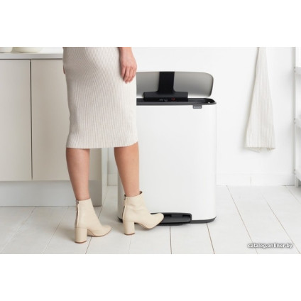 Система сортировки мусора Brabantia Bo Pedal Bin 2 x 30 л (белый)