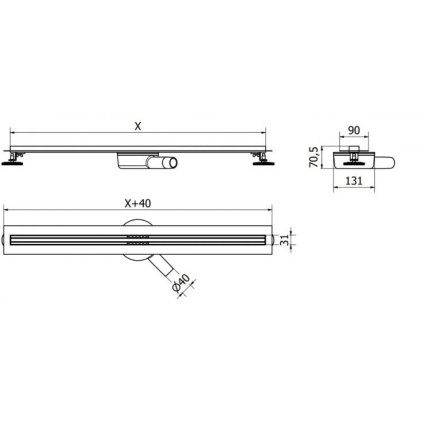 Трап/канал Mexen Flat MEX-1041100