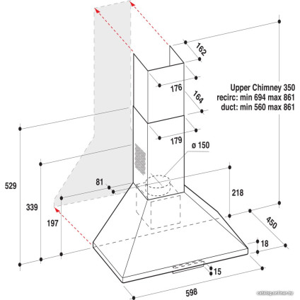 Кухонная вытяжка Whirlpool AKR 685/1 IX