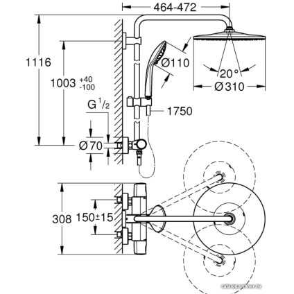 Душевая система  Grohe Euphoria System 310 26075001