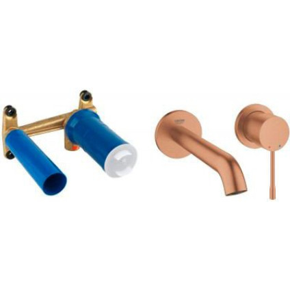 Смеситель Grohe Essence New 19408DL1+23571000 (теплый закат, матовый)