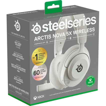 Наушники SteelSeries Arctis Nova 5X Wireless (белый)