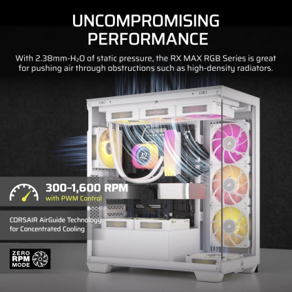 Комплект вентиляторов для корпуса с контроллером Corsair iCUE LINK RX140 RGB MAX Dual Pack + Hub CO-9051040-WW