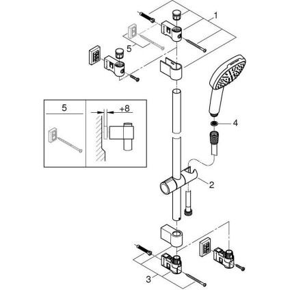 Душевой гарнитур  Grohe Vitalio Comfort 110 269302431