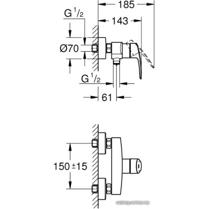 Смеситель Grohe Eurosmart 33555003