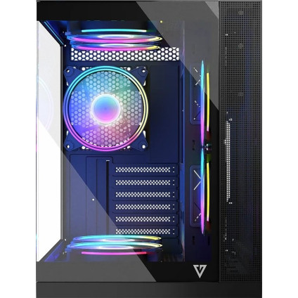 Корпус MODECOM Volcano Panorama Apex ARGB 3F Midi (темно-серый)