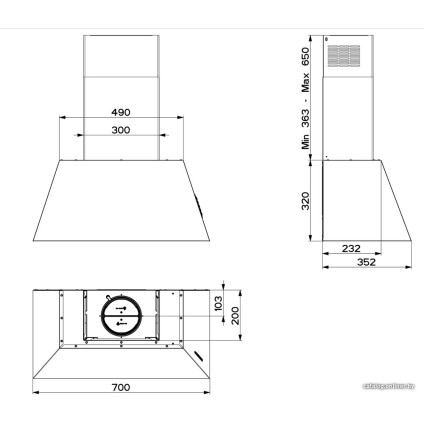 Кухонная вытяжка Faber Chloe EV8P OM A70 [110.0456.129]