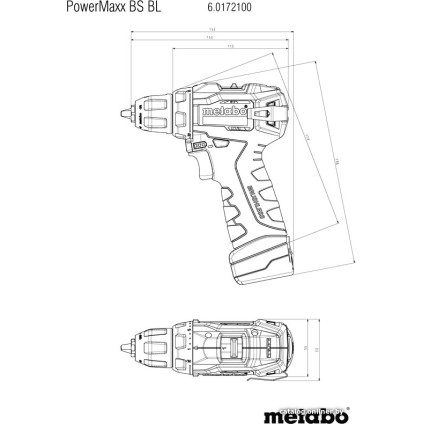 Дрель-шуруповерт Metabo PowerMaxx BS BL 601721500 (с 2-мя АКБ, кейс)