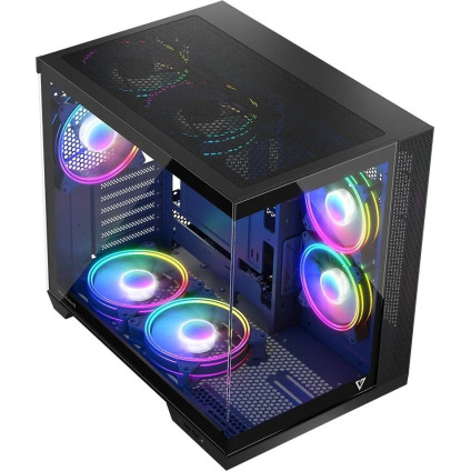 Корпус MODECOM Volcano Panorama Apex ARGB 3F Midi (темно-серый)