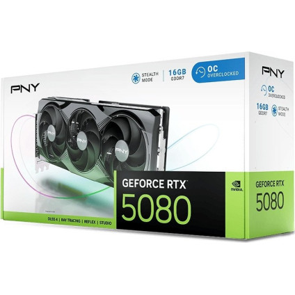 Видеокарта PNY GeForce RTX 5080 Overclocked Triple Fan VCG508016TFXPB1-O