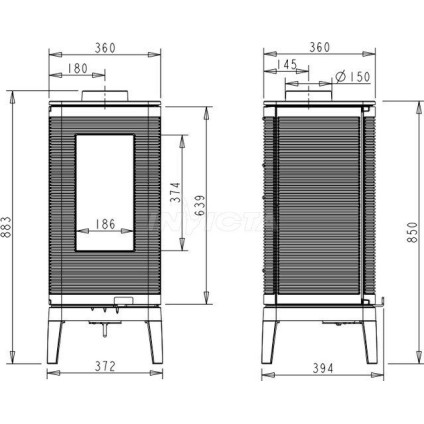 Свободностоящая печь-камин Invicta Iwaki Antracyt 6106-44