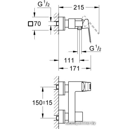 Смеситель Grohe Eurocube 23145000