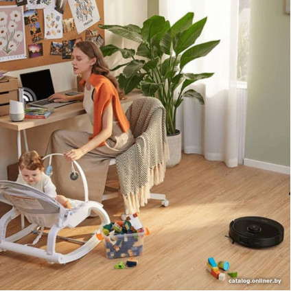 Робот-пылесос Roborock Q8 Max (с английской озвучкой, черный)