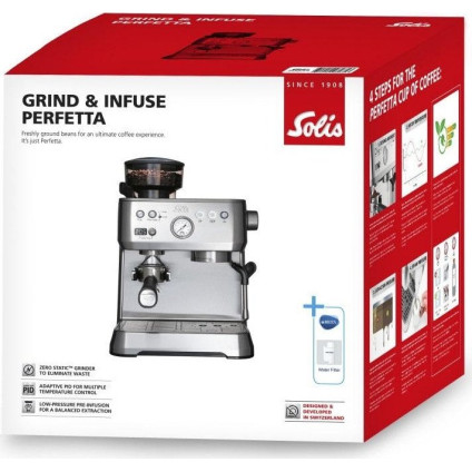 Кофемашина Solis Grind & Infuse Perfetta Silver